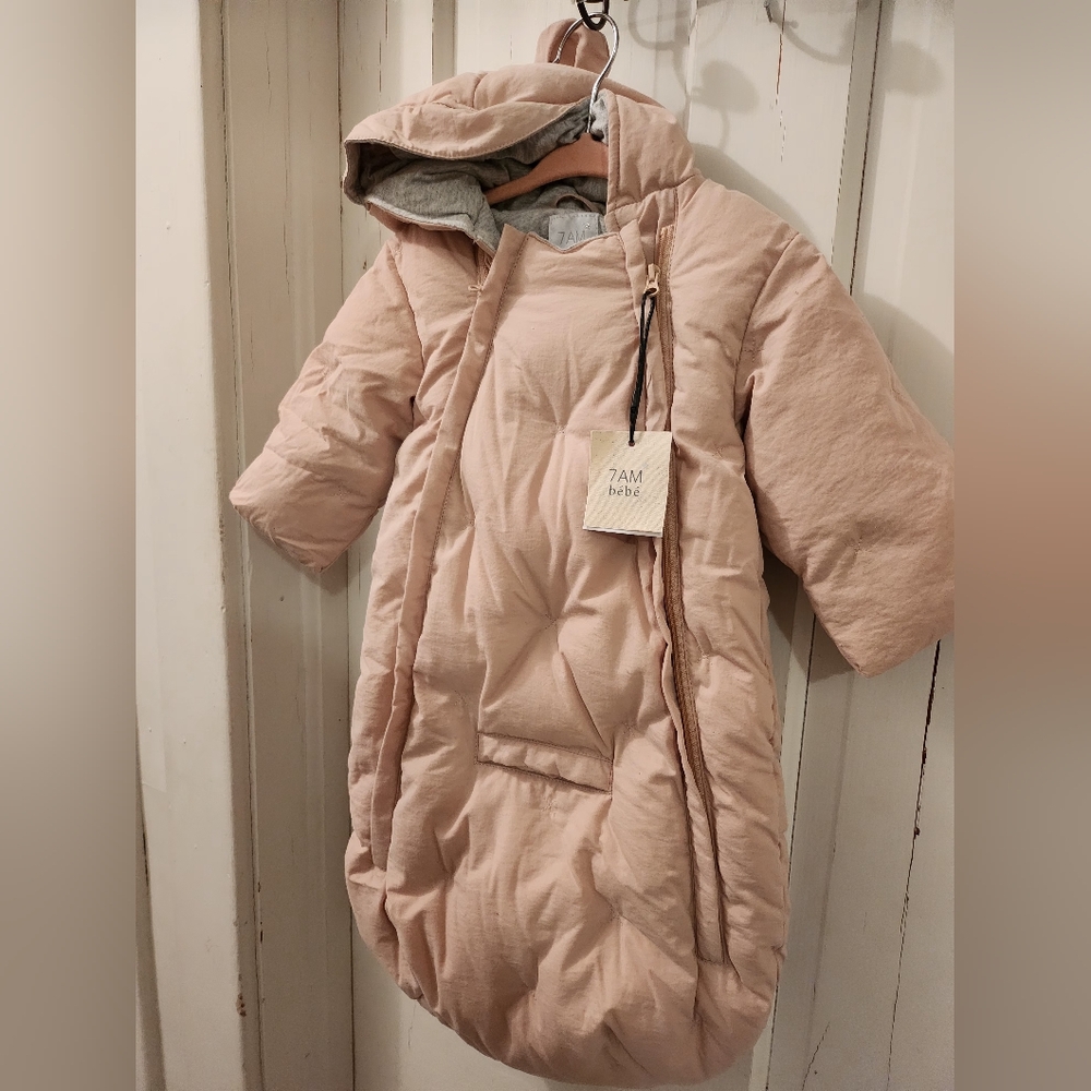 Baby girl winter bunting